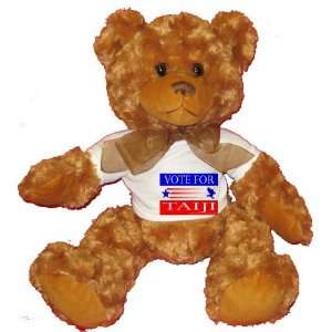  VOTE FOR TAIJI Plush Teddy Bear with WHITE T Shirt Toys 