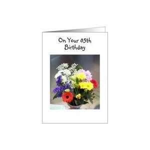  85th Birthday Card   Flowers Card Toys & Games