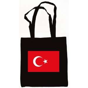  Turkey Turkish Flag Tote Bag Black 