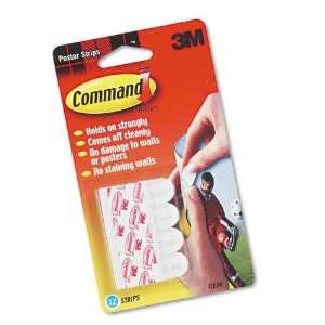  3M  Command Adhesive Poster Strips, White, 12 Strips per 