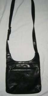Nine West Black Leather Saddle Bag Style Purse Handbag  