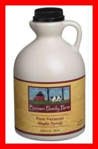 Brown Family Farm Pure Vermont Maple Syrup 32 oz Jug  