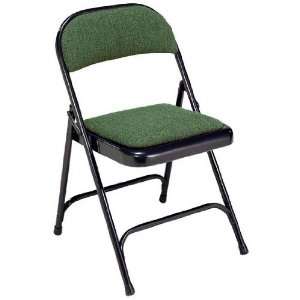  Virco 188 Padded Seat and Back Folding Chair  Charcoal Black 