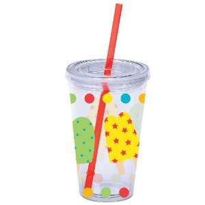   Summer Pops Insulated Tumbler with Straw, 16 Ounce