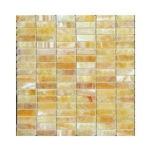  Antico Stone Ciottoli Honey Onyx Brick 0.5 x 2 Mosaic 