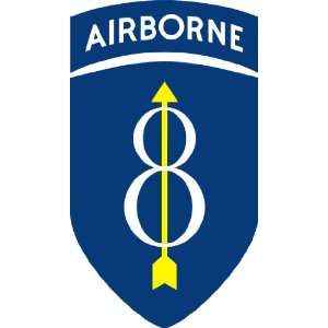  US Army 8th Infantry Division Airborne Patch Decal Sticker 
