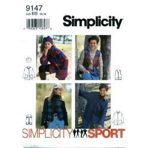  Simplicity 9147 Sewing Pattern Girls & Boys Jacket Vest Hat 