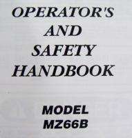 GROVE MANLIFT MZ66B SAFETY & OPERATIONS HANDBOOK PC106  