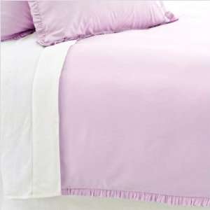   Classic Color Ruffle Duvet Cover in Lilac Size King