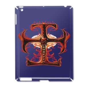   iPad 2 Case Royal Blue of Chopper Cross With Flames 