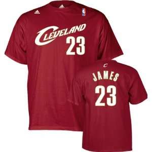   Red adidas Player Name and Number Cleveland Cavaliers Youth T Shirt