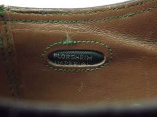   brown leather Florsheim Imperial 8.5 D vintage wingtip oxford  