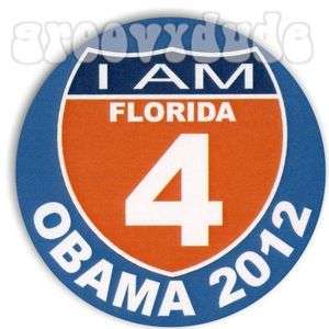   of Florida Gators I 4 FL Barack OBAMA 2012 Campaign Pin Button Badge