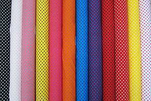   Polka Dots Spots 100% Cotton Poplin Fabric 27 Colours Spotted  