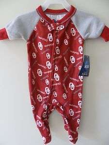  Sooners Infant Toddler PJ Blanket Sleeper Sizes 3 12 Mo 2T 3T 4T 5T