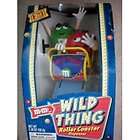 NIB M&Ms WILD THING ROLLER COASTER DISPENSER RED / GREEN M&M 2nd LE 