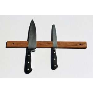  Hand Crafted Hard Wood Magnetic Knife Rack, 18 Oak, Wall 