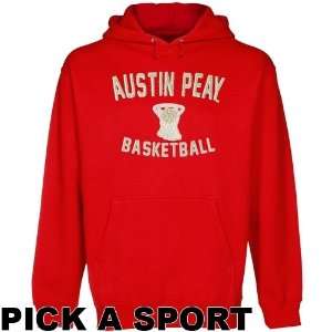 Austin Peay State Governors Legacy Pullover Hoodie   Red  