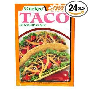 Durkee Taco Seasoning Mix, 1.125 Ounce Packets (Pack of 24)  