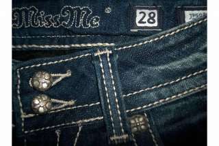 NWT Miss Me by Mek Crystal Bling Angel Wing Jeans from Buckle 28 $98 