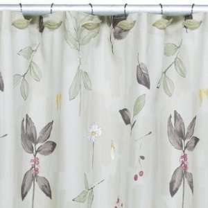    Sunswept Fabric Shower Curtain Natural Leaf Design