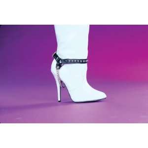  Boot Straps Leather and Chain Pearl Stud 
