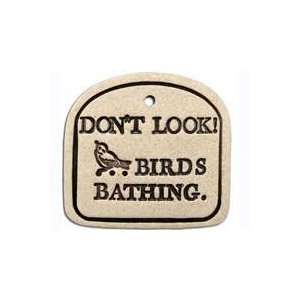  Amaranth Stoneware Ltd Dont Look Birds Bathing Plaque 