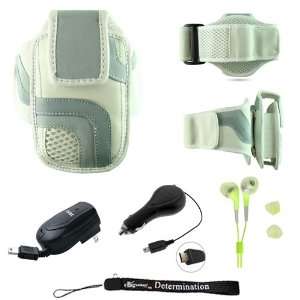 Armband with Adaptable Neck Strap for HTC G2 + Includes a Retractable 