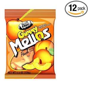 Black Forest Hanging Bag Peach Mellos, 4.5 Ounce Bags (Pack of 12 