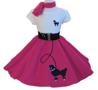   girl s poodle skirt outfit 4 5 6 6x 7 8 you choose colors and size