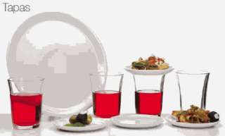 Libbey Glass 9pc Tapas Plate & Beverage Serving Set  