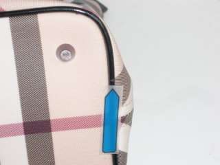 Burberry Regent Nova Black Check Tote Shoulder Handbag Purse Authentic 