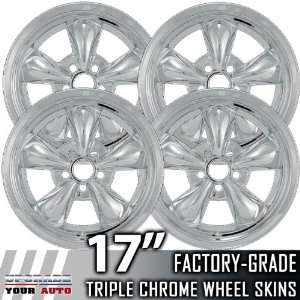    94 04 FORD MUSTANG 17 Chrome Wheel Skin Covers Automotive