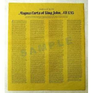  Magna Carta of King John 1215