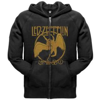 Led Zeppelin   Swan & Symbols Zip Hoodie  
