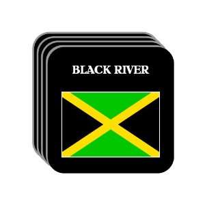  Jamaica   BLACK RIVER Set of 4 Mini Mousepad Coasters 