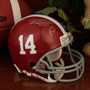NCAA Riddell Alabama Crimson Tide #3 Trent Richardson Autographed Mini 
