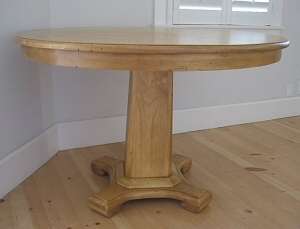 Pedestal Round 4 Ft DINING TABLE Solid Wood Distressed Cottage Paints 