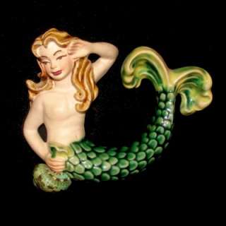 Vintage Ceramic Arts Studio Mermaid Wall Plaque  