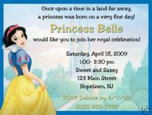 Snow White Invitations/Birthday Party Supplies/Princess  