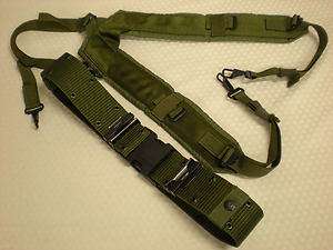 LC 2 ARMY EQUIPMENT BELT WITH PADDED SUSPENDERS. *US Military Surplus 