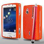 Orange Hard Stylish Mesh Cover Case For Sony Ericsson Xperia Mini Pro 