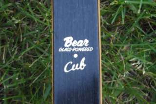 1950s BEAR CUB RECURVE BOW 62 53 LB  LEATHER GRIP  
