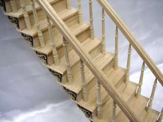 12 Scale Doll House unfinished straight staircase (Self assembled 