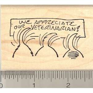  We Appreciate Our Veterinarian Rubber Stamp Arts, Crafts 