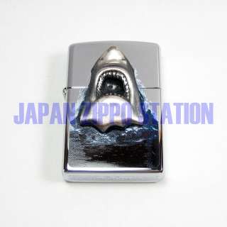 JAPAN 97 RARE MOVIE JAWS 3D SHARK FOSSIL TOOTH ZIPPO  