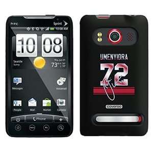  Osi Umenyiora Signed Jersey on HTC Evo 4G Case  