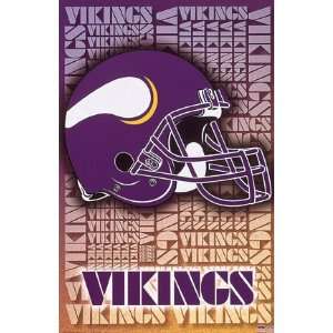  Minnesota Vikings (Helmet Logo) Sports Poster Print   24 
