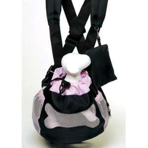 Dog Carrier   Front Pouch Pet Carrier   Black with Pink 