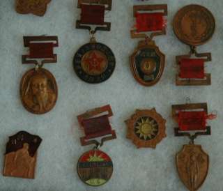 22 WWII & Military Chinese Communist Pins & Medals  